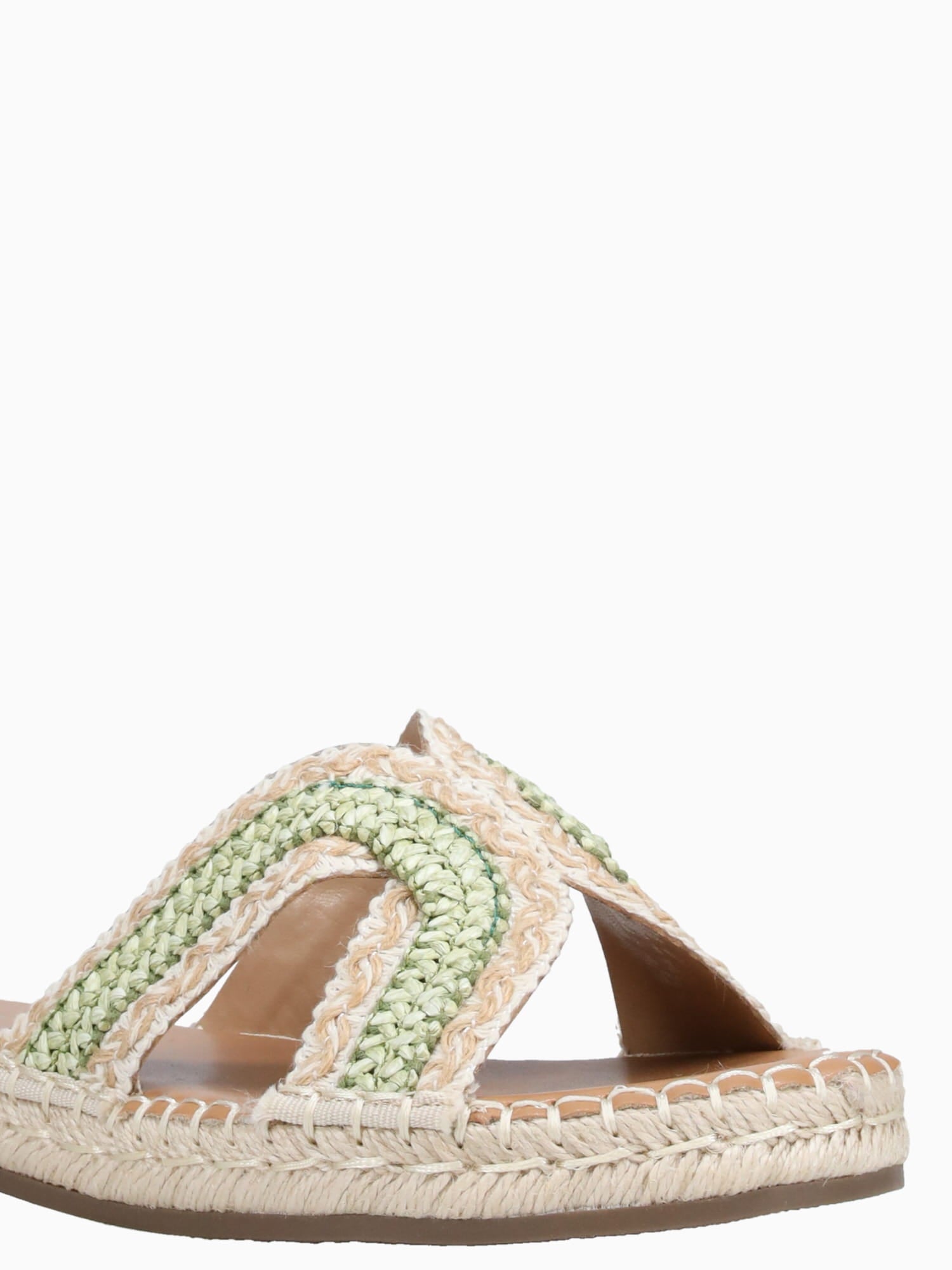 Penelope Green Raffia Green / 5 / M