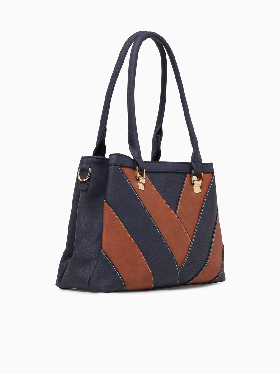 Alessia Shoulder Bag Navy Multi Navy