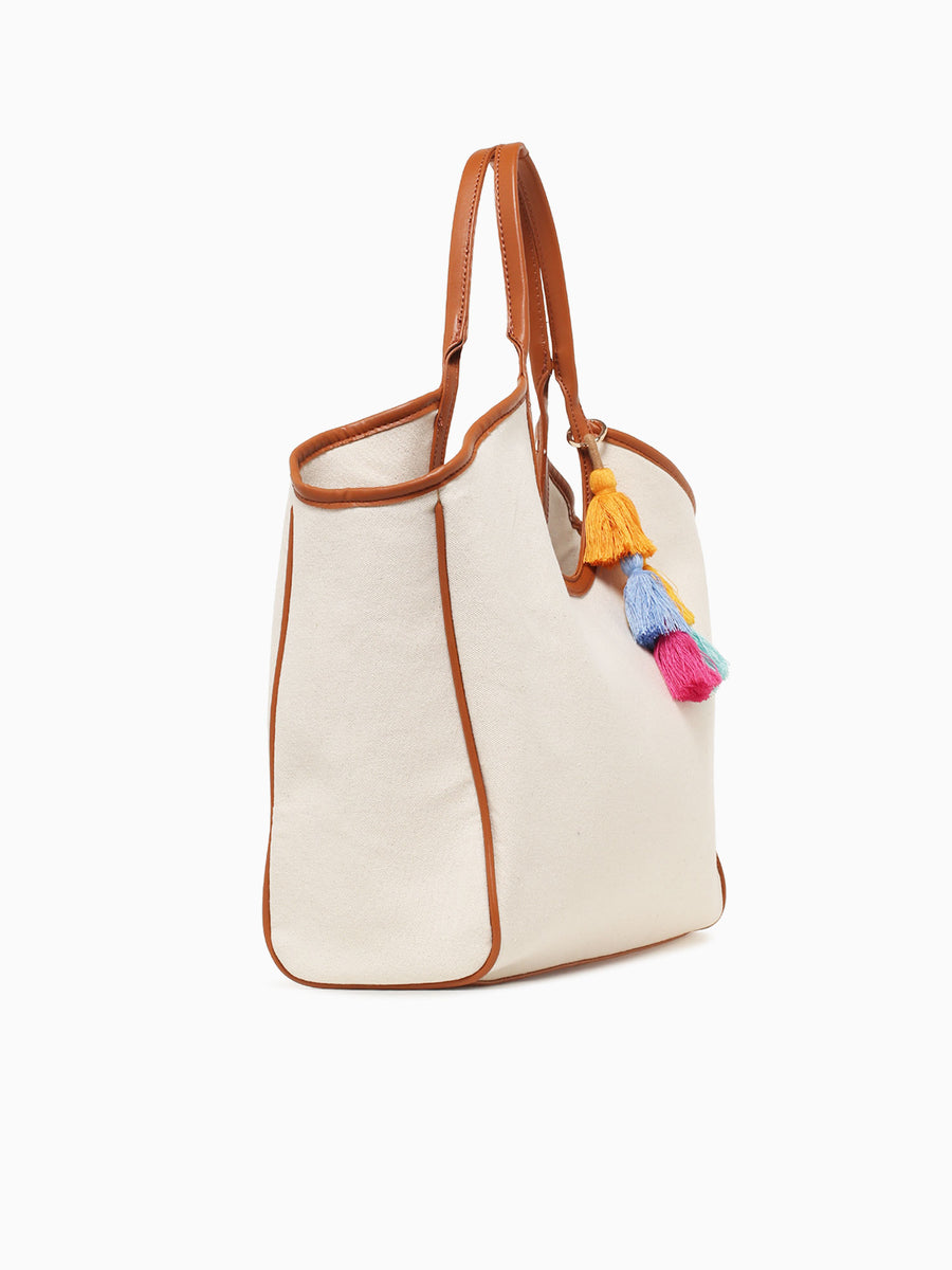 Maya Tote Canvas Tan Tan