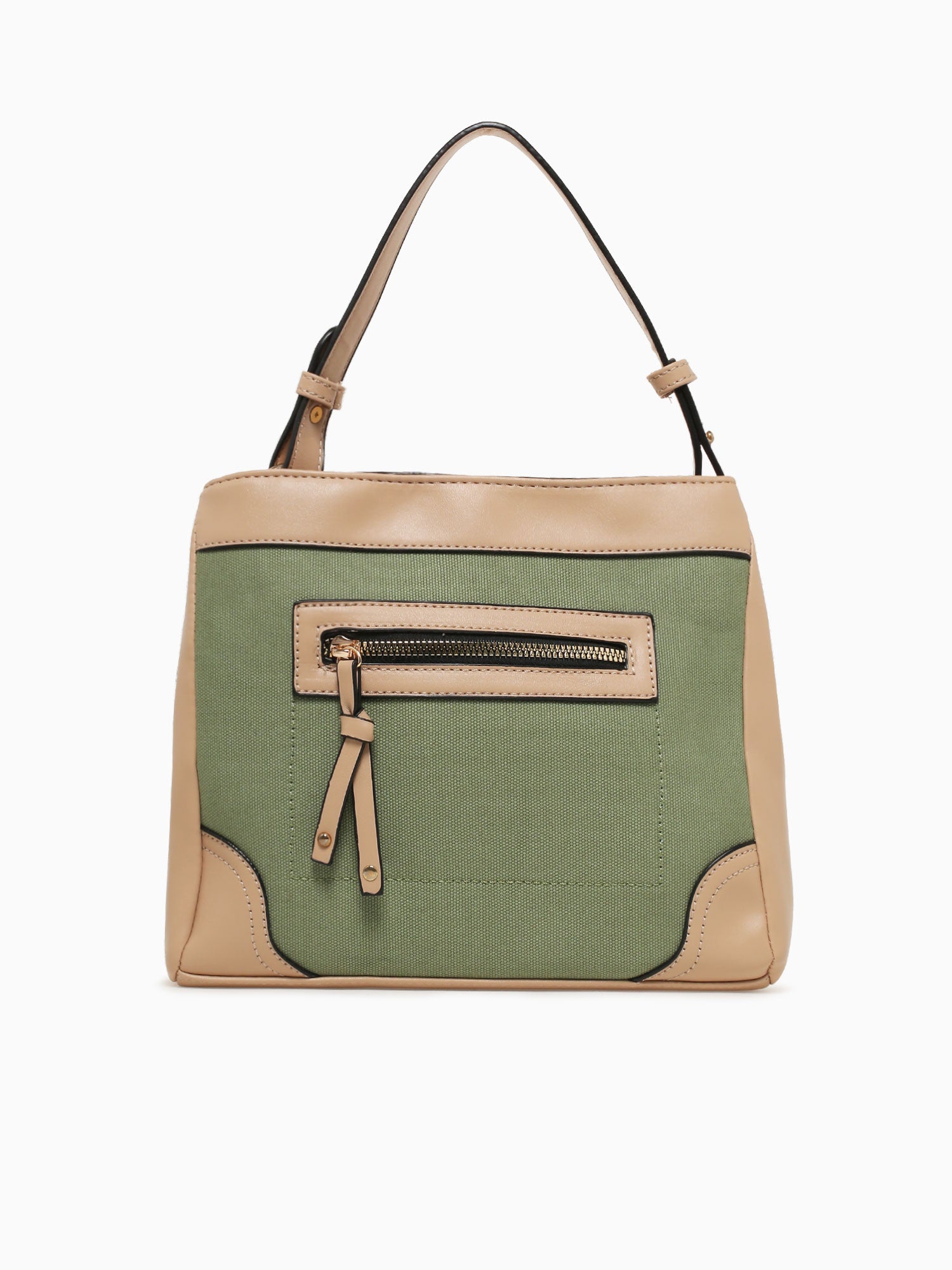 Miranda Top Handle Beige Olive canvas Beige