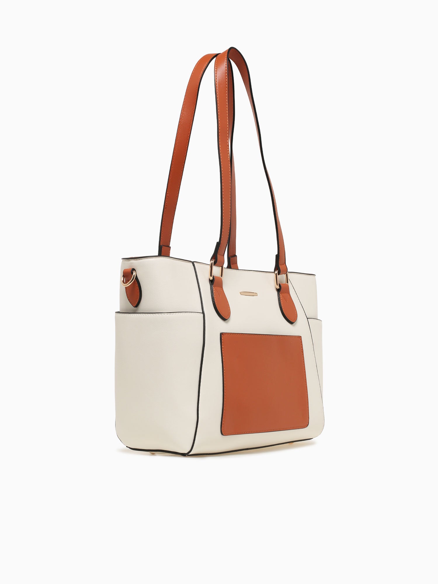 Farah Tote Tan Off white Tan