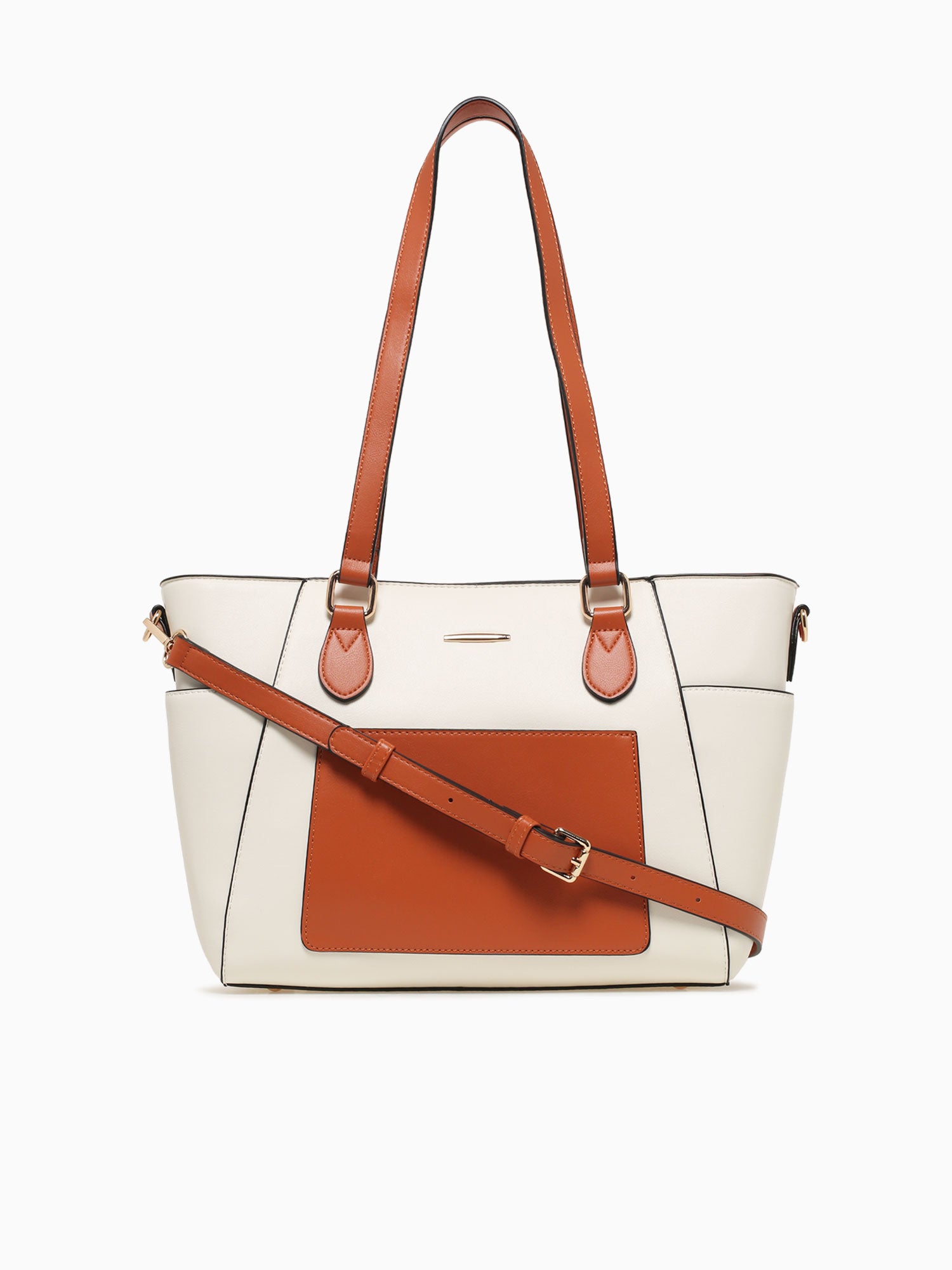 Farah Tote Tan Off white Tan