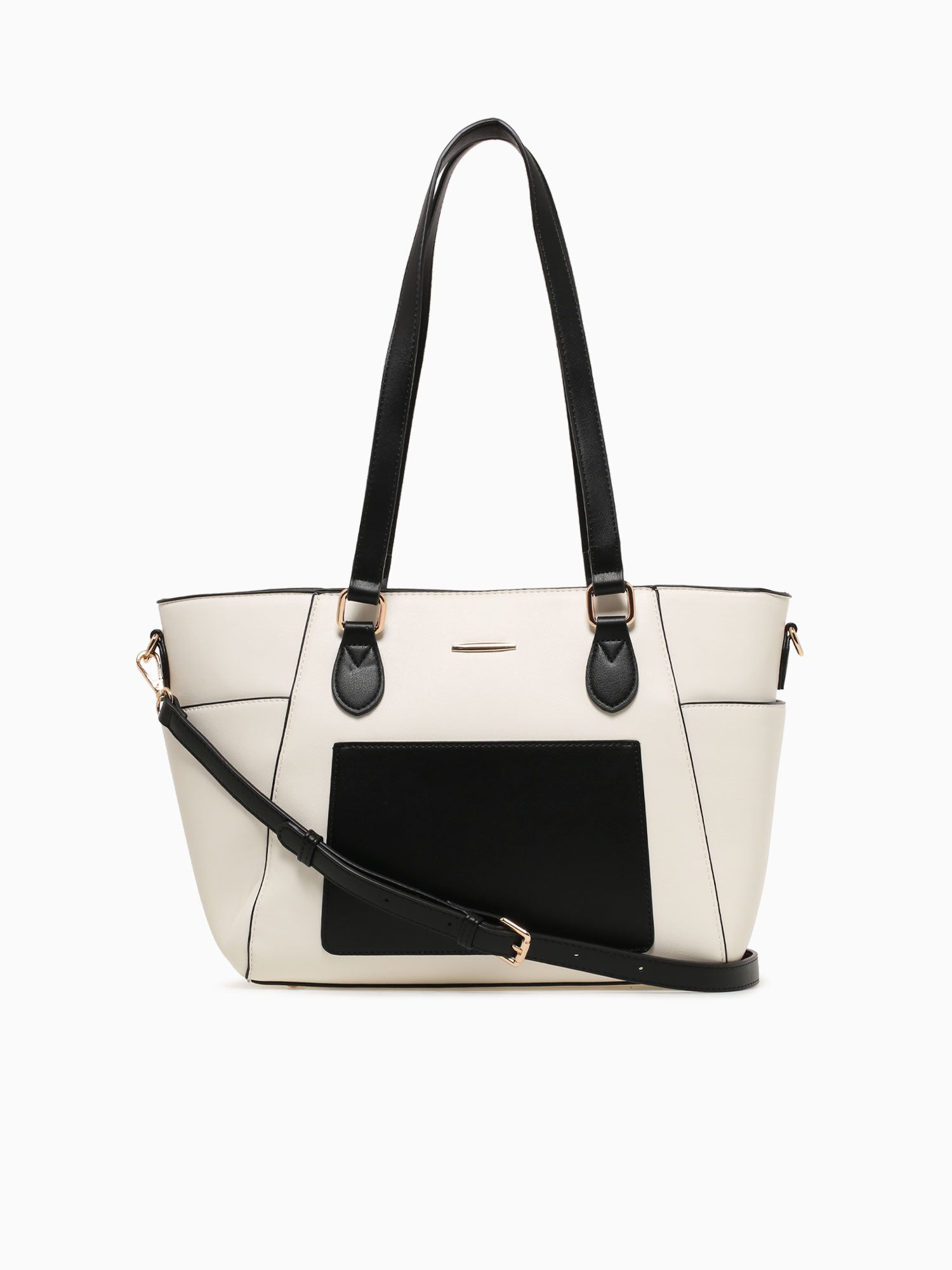 Farah Tote Off White Black Off White