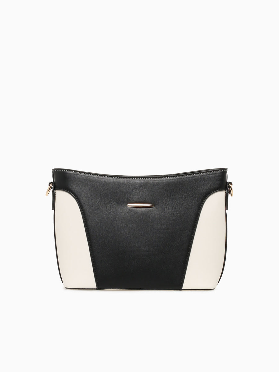 Faye Crossbody Black Off white Black