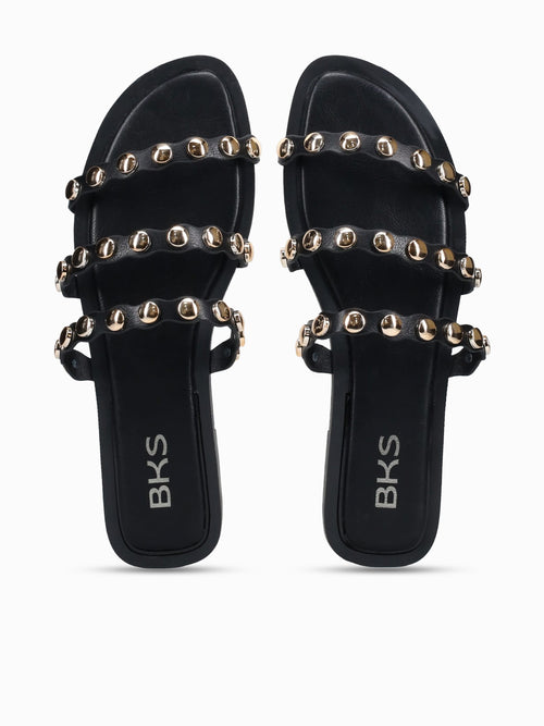 Leslie Black Smooth Black / 5 / M