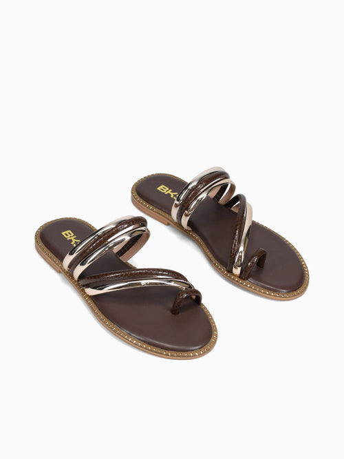 Ollie Brown Metallic Brown / 5 / M