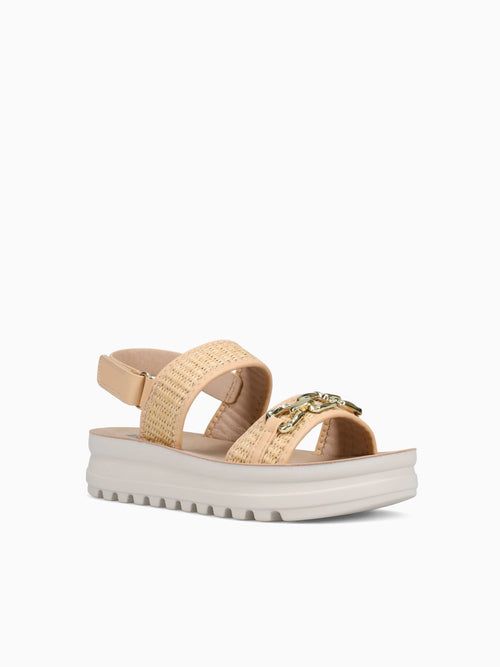 Lana Brown Raffia Brown / 5 / M