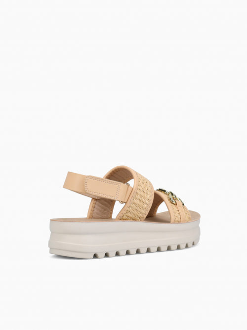 Lana Brown Raffia Brown / 5 / M