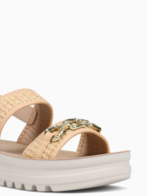 Lana Brown Raffia Brown / 5 / M