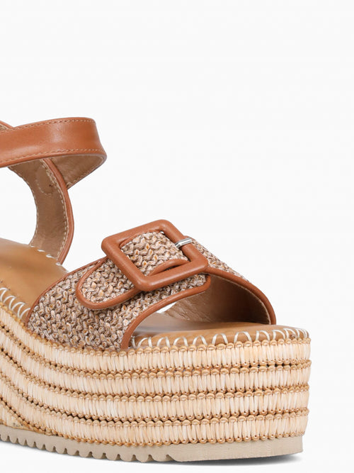 Breena Brown Raffia Brown / 5 / M