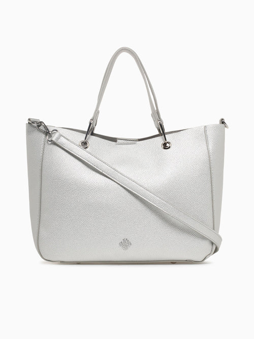 Emilia Top Handle Silver Silver