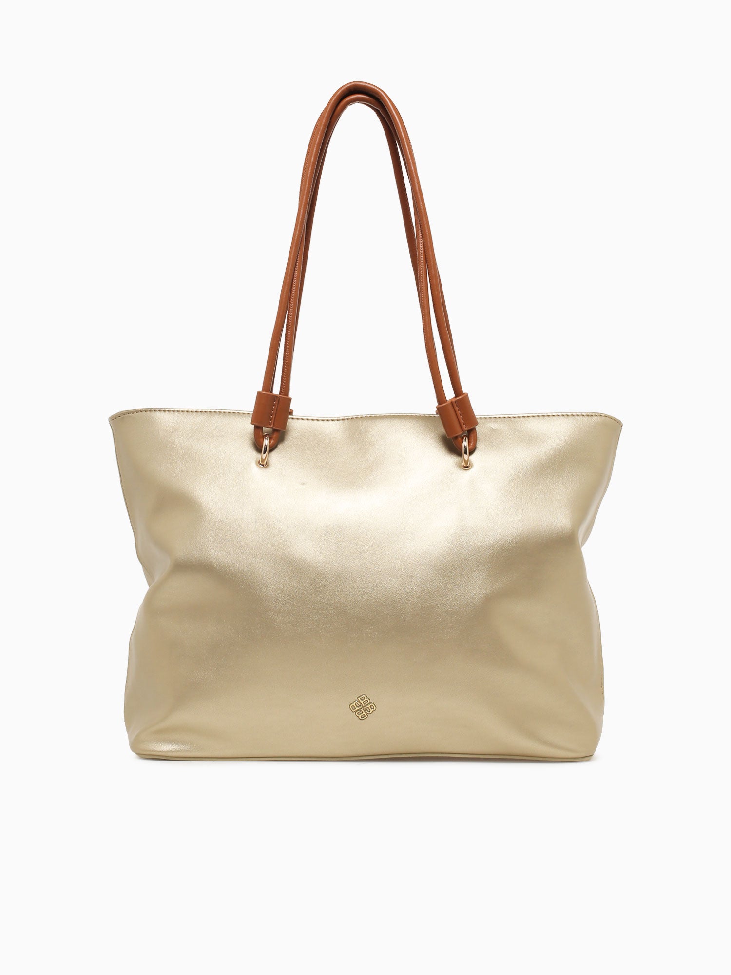 Natalie Tote Gold Tan Gold