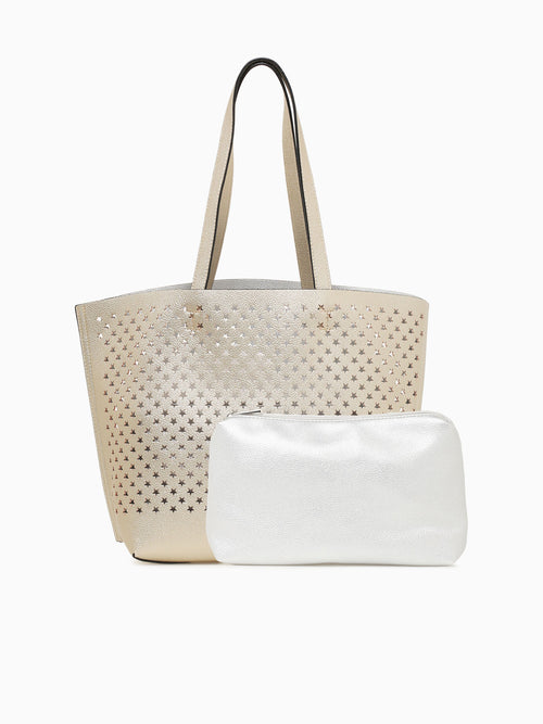 Star Tote Gold Silver Gold