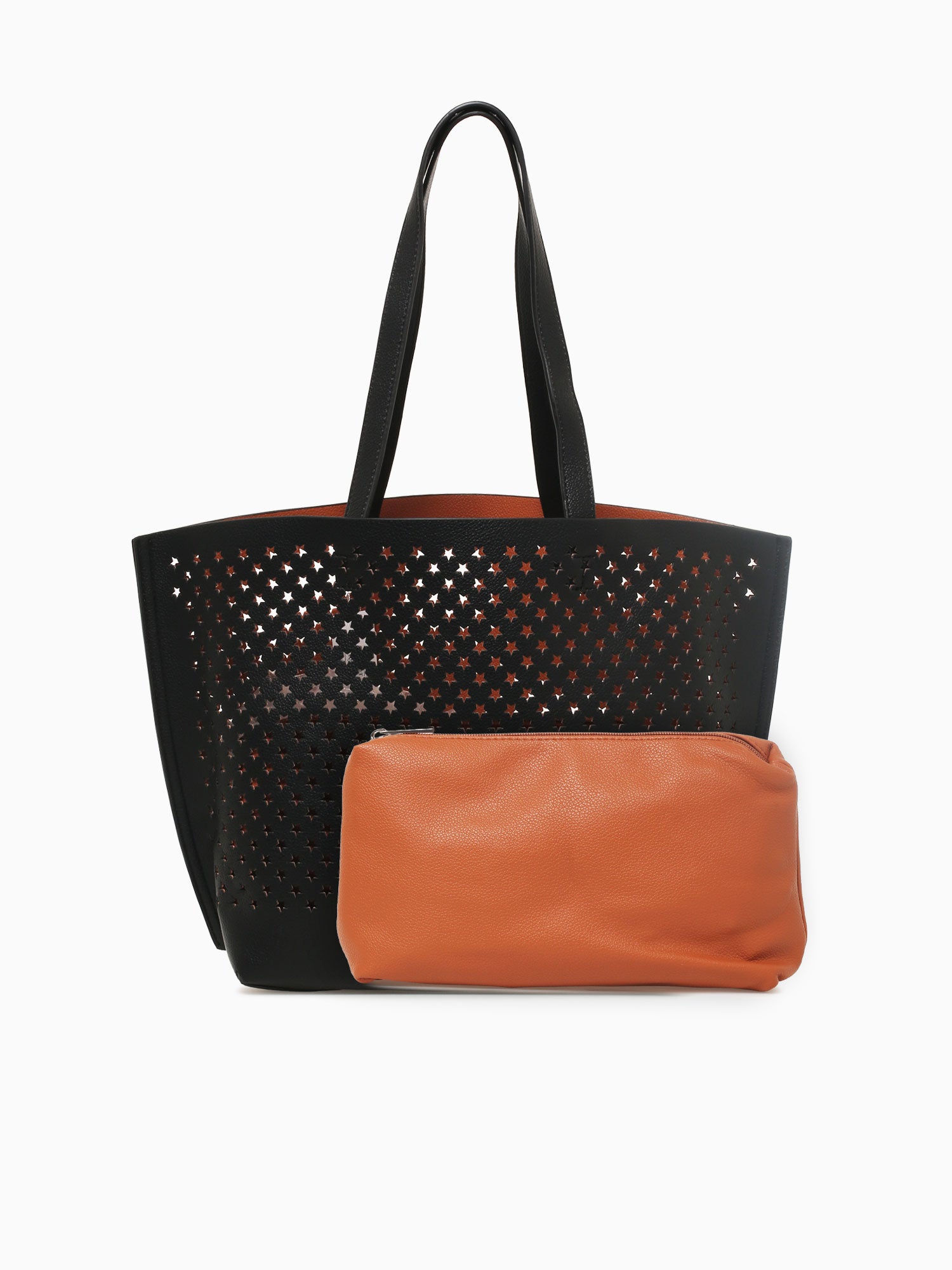 Star Tote Black Tan Black