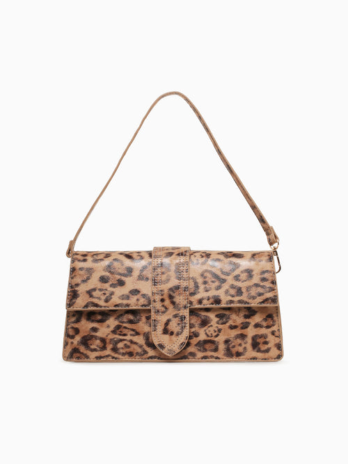 Sarah Shoulder Bag Animal Print Brown Multi