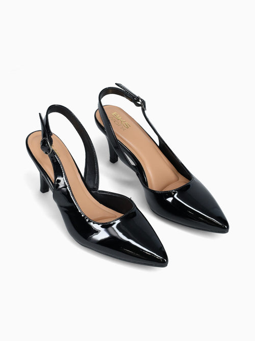 Claudette Black Patent Black / 5 / M