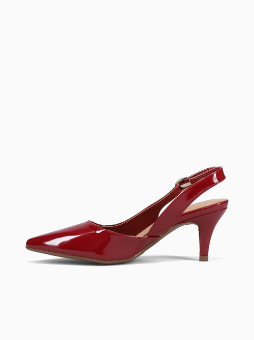 Claudette Burgundy Patent Wine / 5 / M