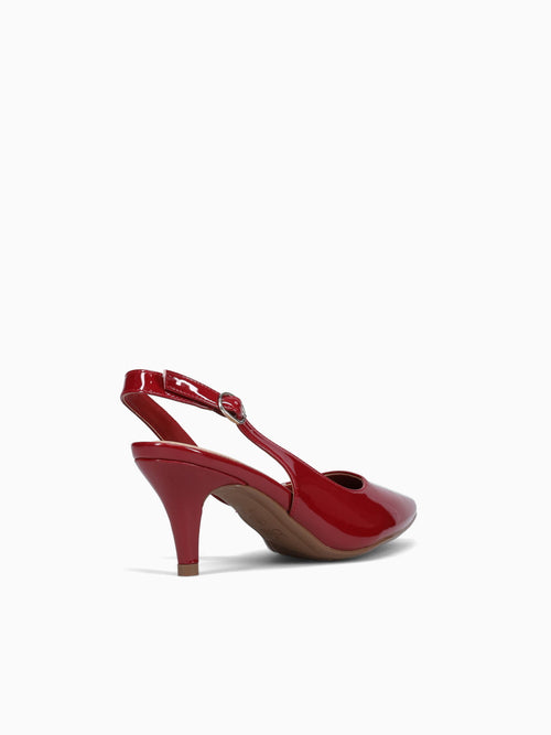 Claudette Burgundy Patent Wine / 5 / M