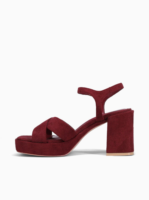 Elizabeth Burgundy Suede Wine / 5 / M
