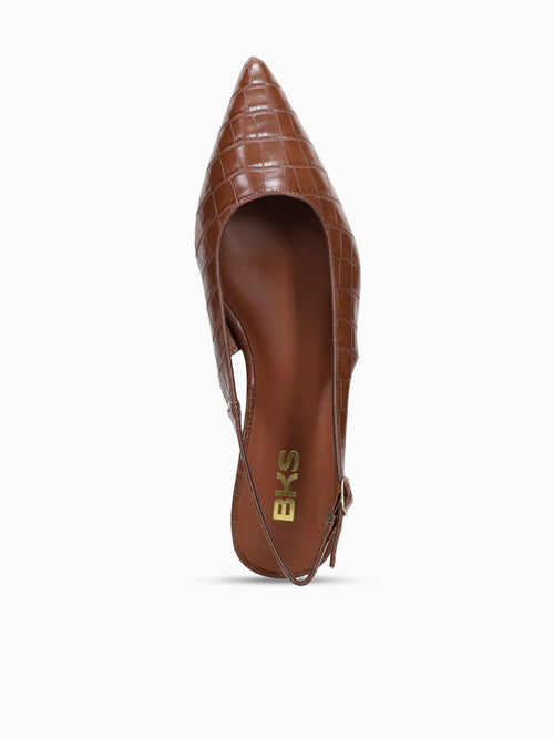 Julia Brown Croco Brown / 5 / M