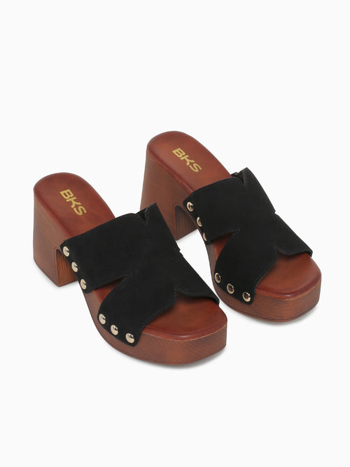 Shayna Black Suede Black / 5 / M