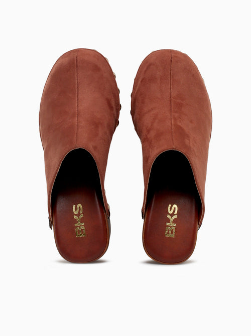 Paulee Brown Suede Dark Brown / 5 / M