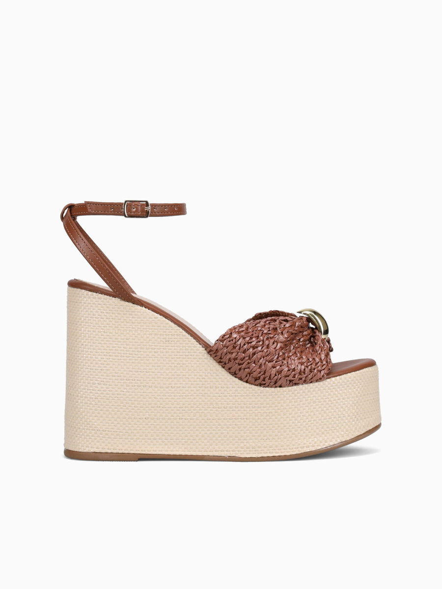 Cherry Brown Raffia Brown / 5 / M