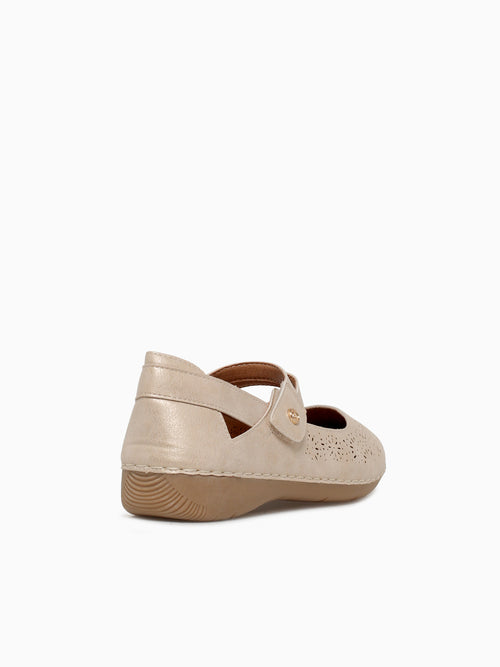 Itzel Light Gold Smooth Gold / 5 / M