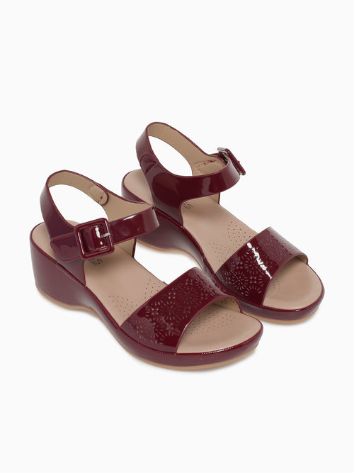 Nala Burgundy Patent Wine / 5 / M
