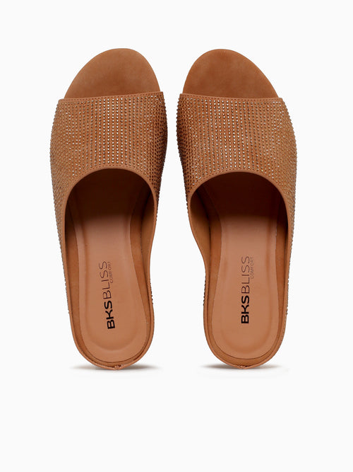 Janine Camel Gold Metallic Tan / 5 / M