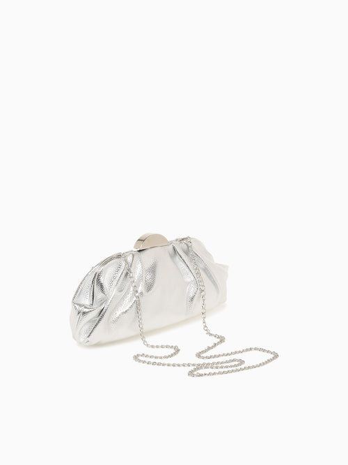 Kisslock Clutch Silver Silver