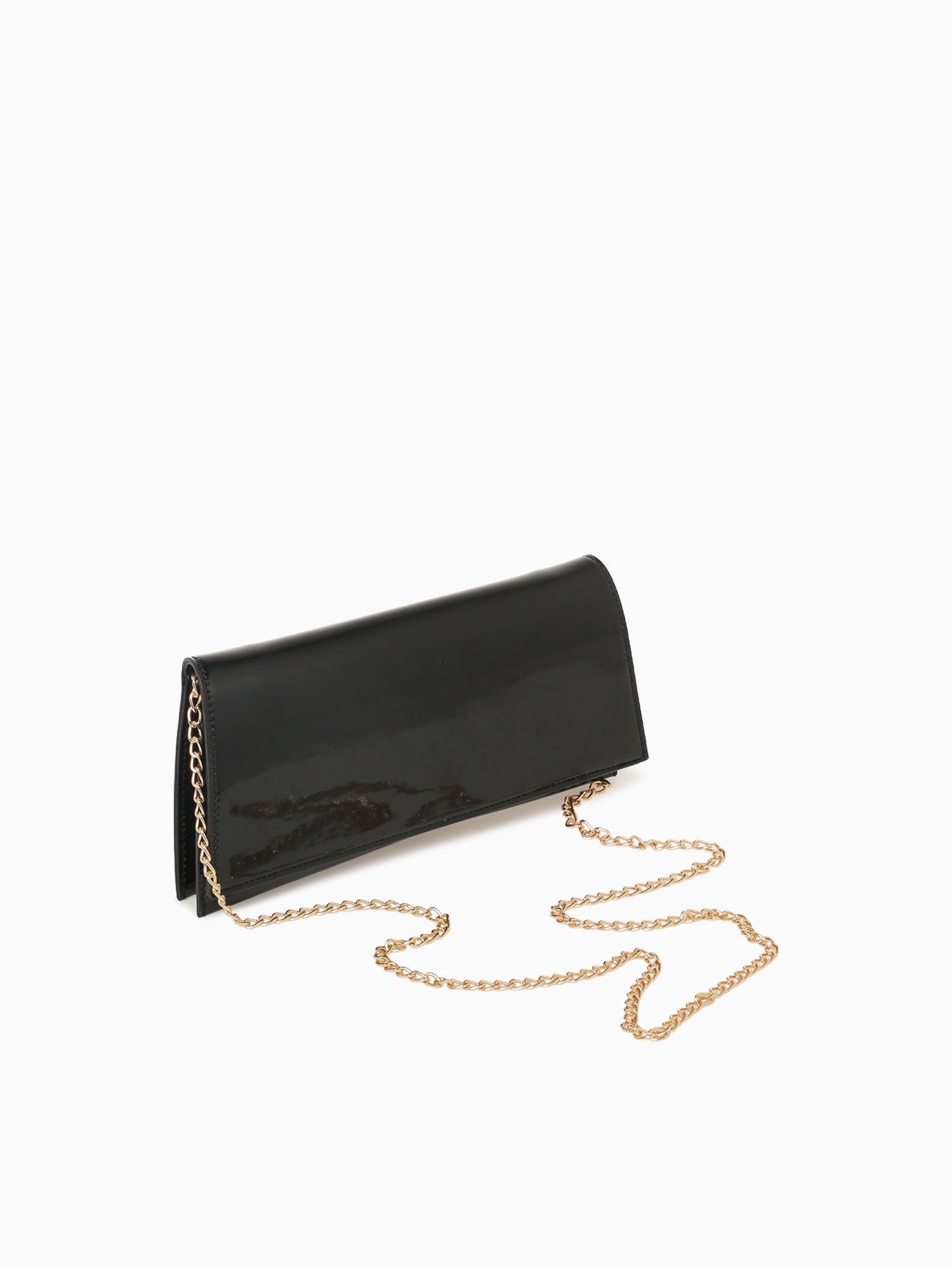 Lia Clutch Black Patent Black