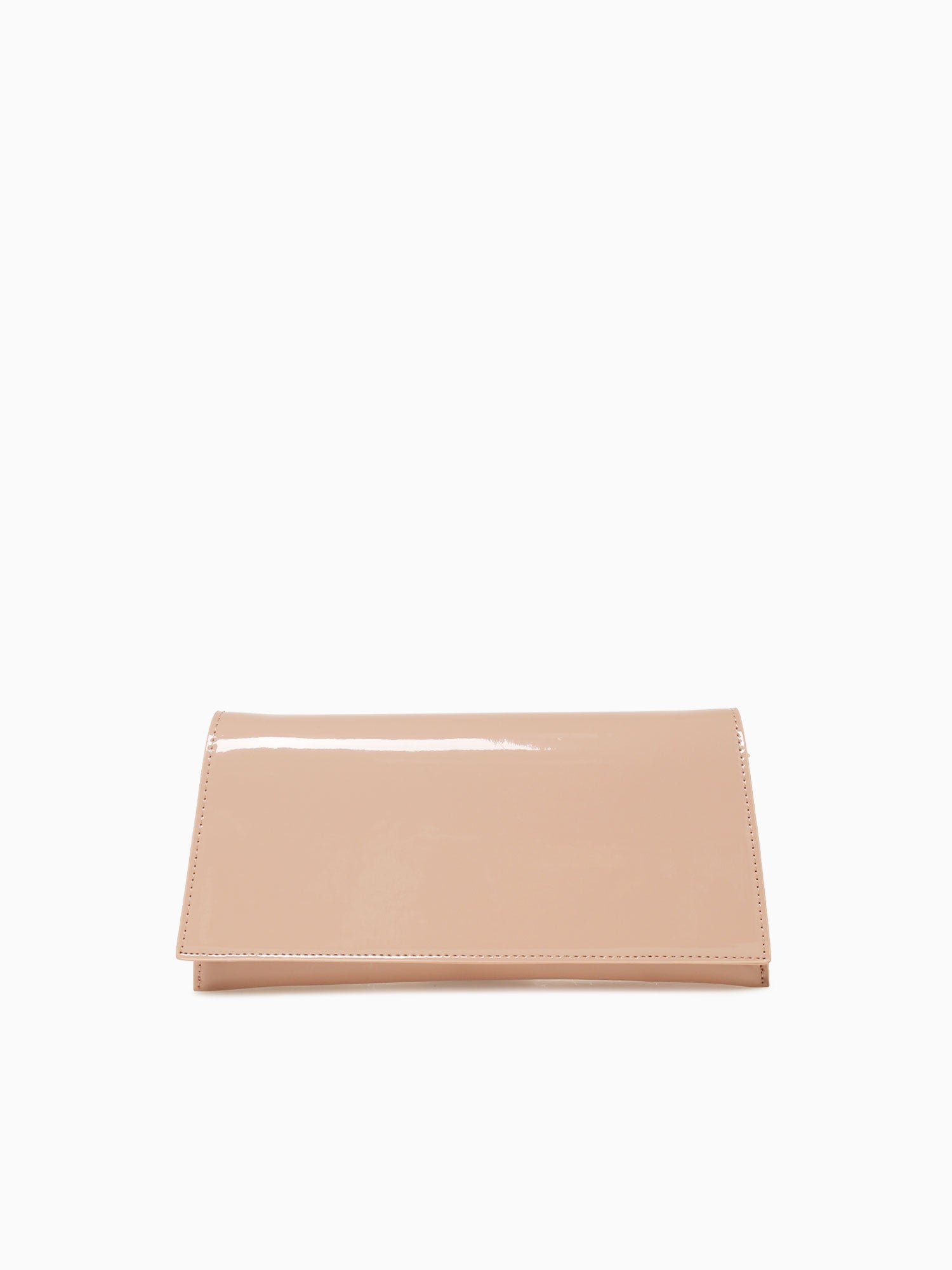 Lia Clutch Nude Patent Beige