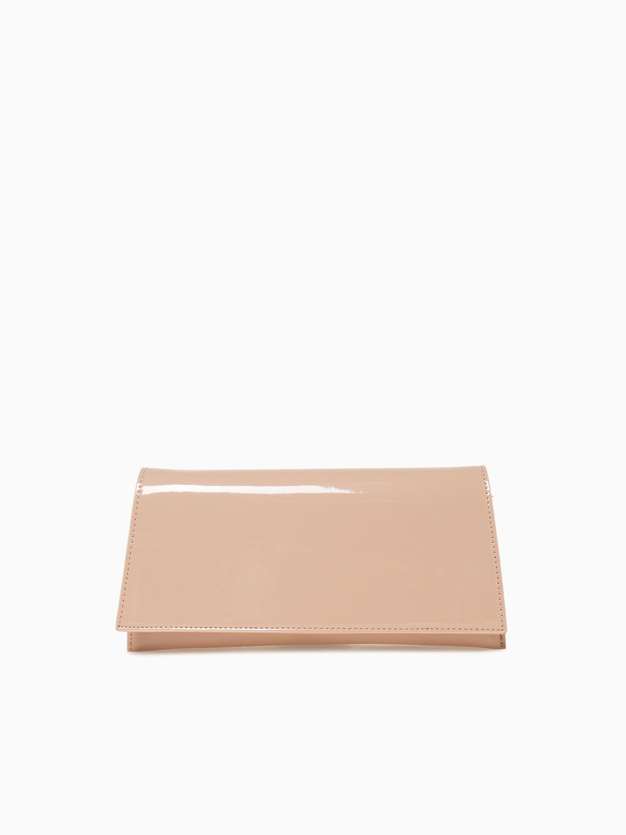 Lia Clutch Nude Patent Beige