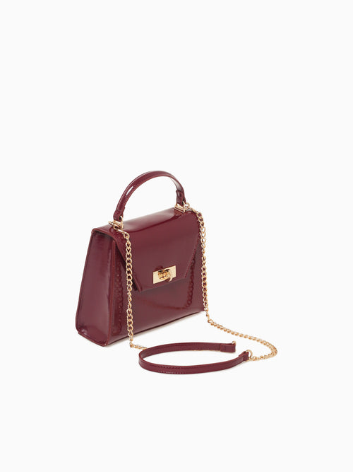 Alexia Top Handle Red Pat Red