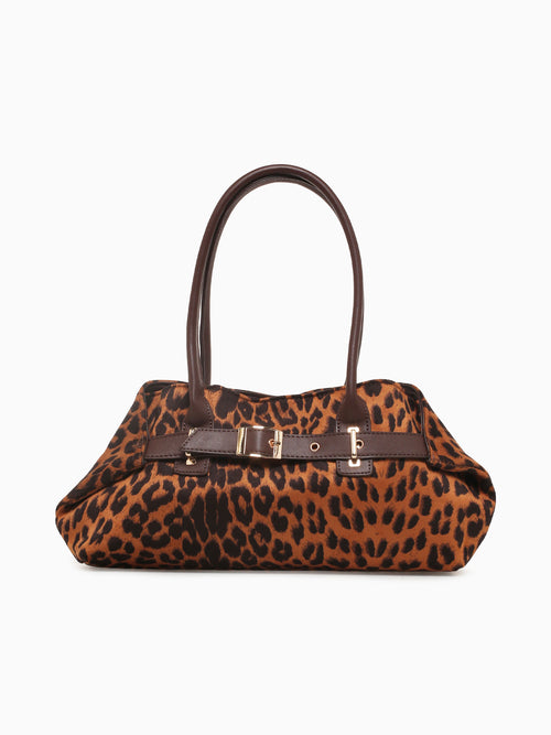 Devon Shoulder Bag Leopard Print Light Brown