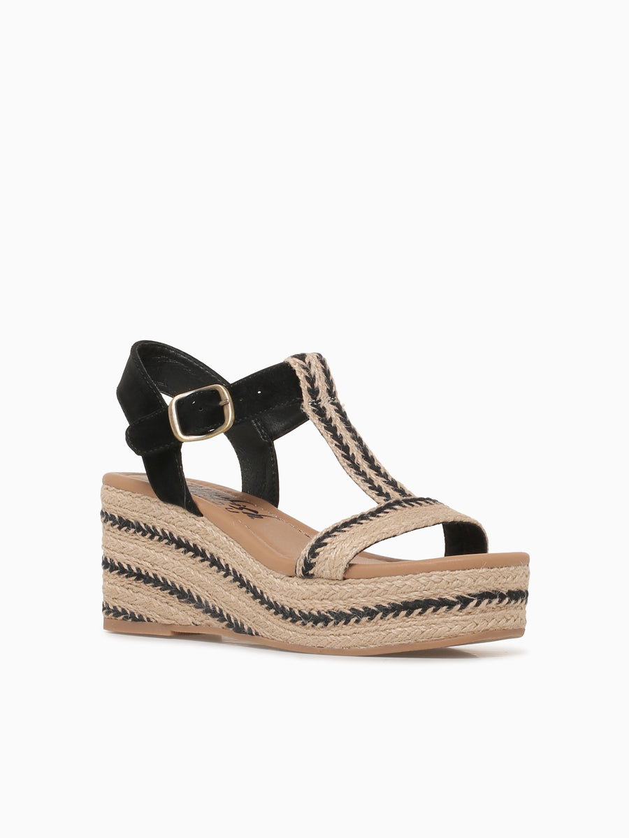 Annika Natural  Black textile Black / 5 / M