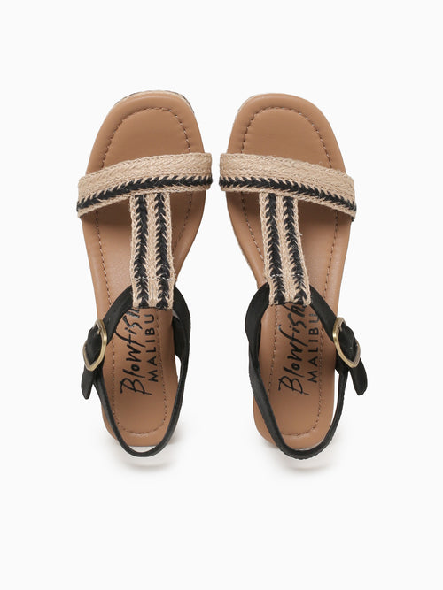 Annika Natural  Black textile Black / 5 / M