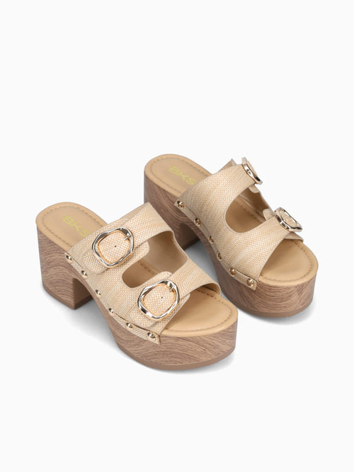 Bloom Beige Eyelet Raffia Beige / 5 / M
