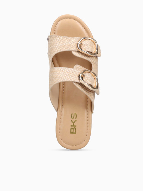 Bloom Beige Eyelet Raffia Beige / 5 / M