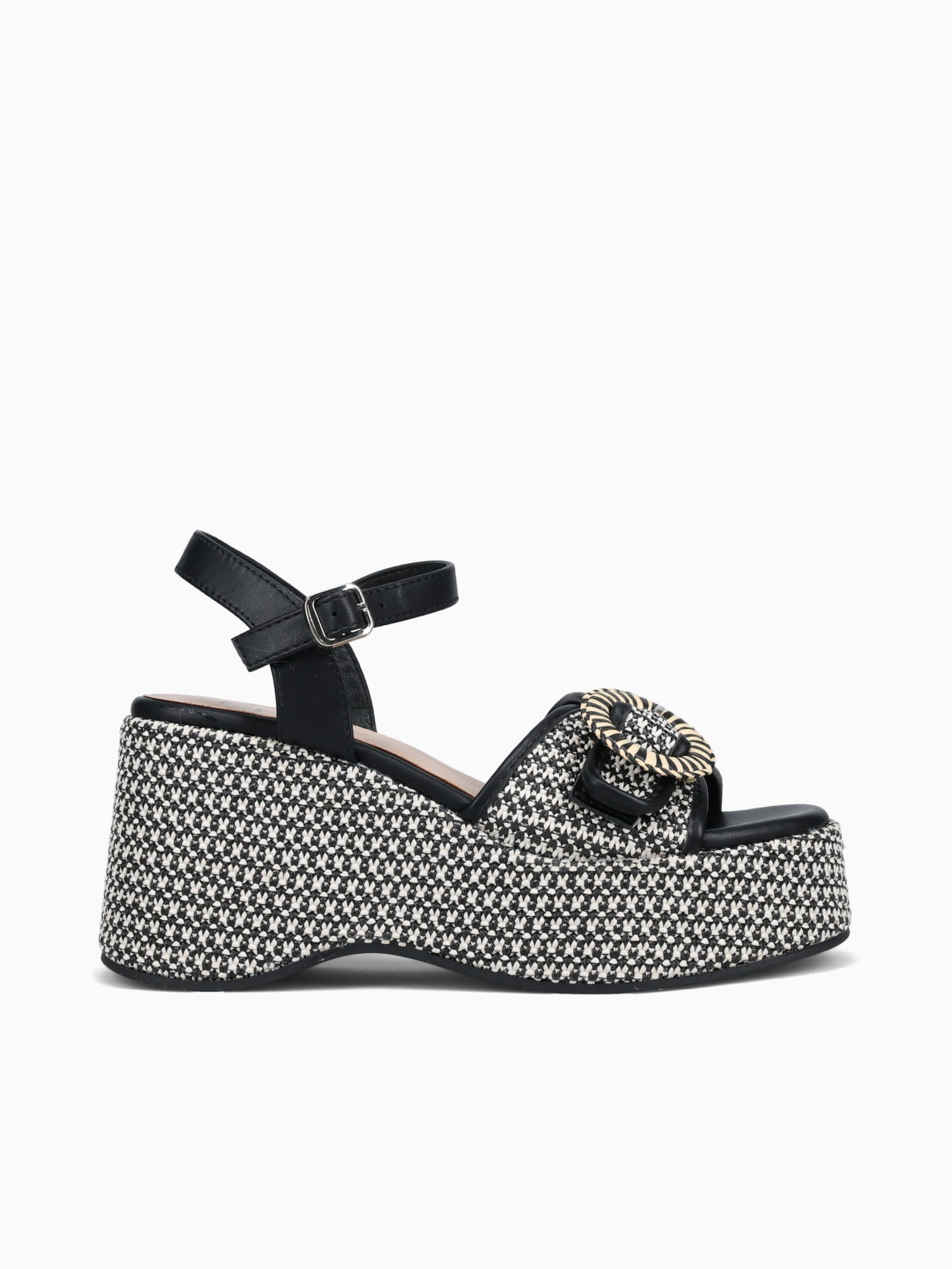 Sandy Black Raffia Black / 5 / M