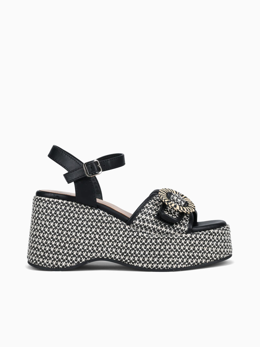 Sandy Black Raffia Black / 5 / M