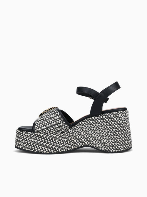 Sandy Black Raffia Black / 5 / M