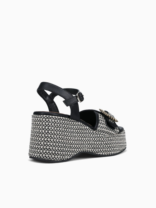 Sandy Black Raffia Black / 5 / M