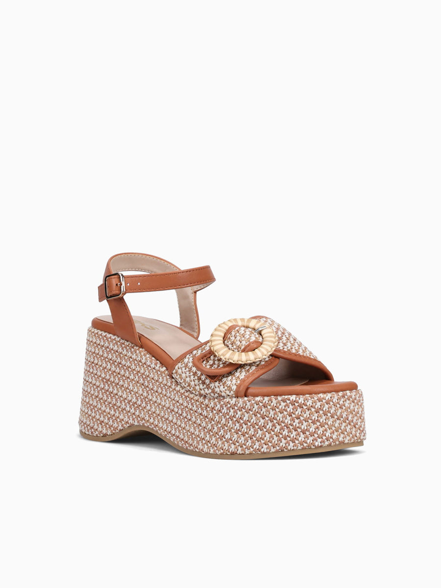 Sandy Brown Raffia Brown / 5 / M