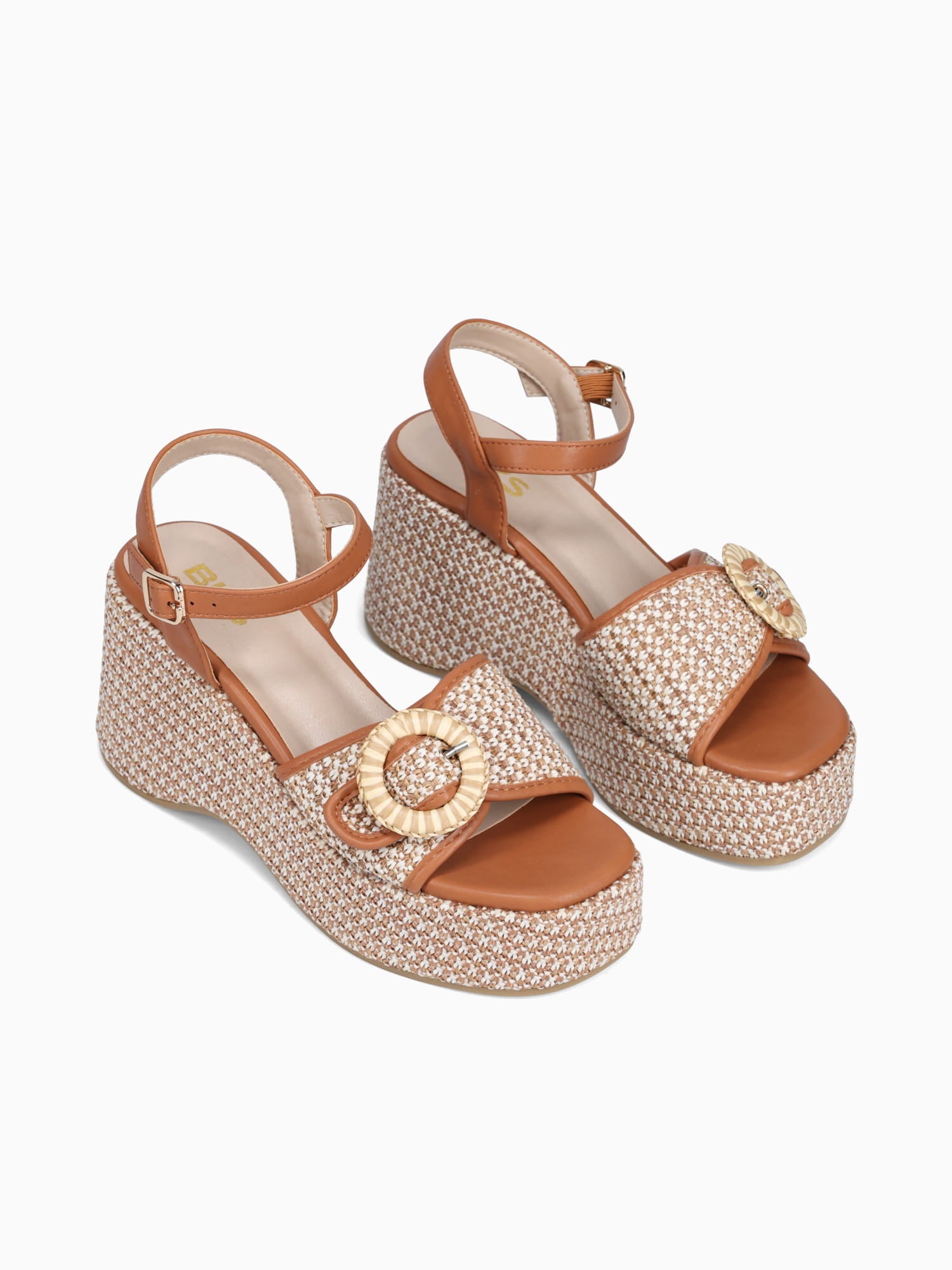 Sandy Brown Raffia Brown / 5 / M