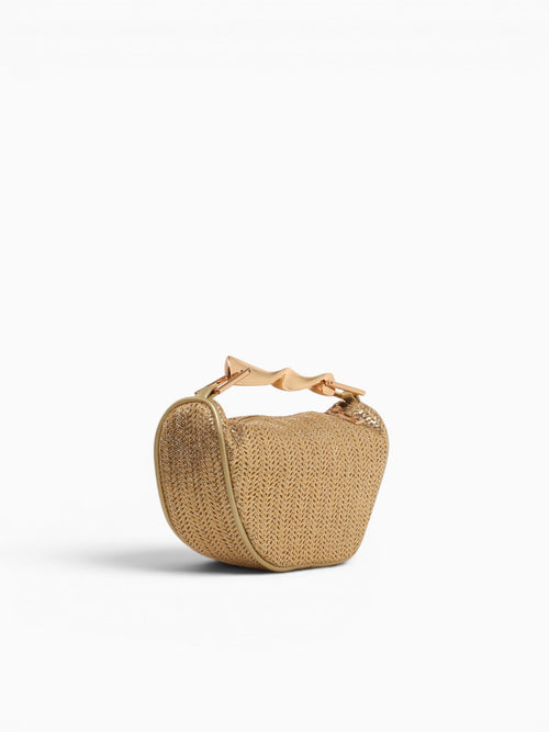 Lia Top Handle Gold Raffia Gold