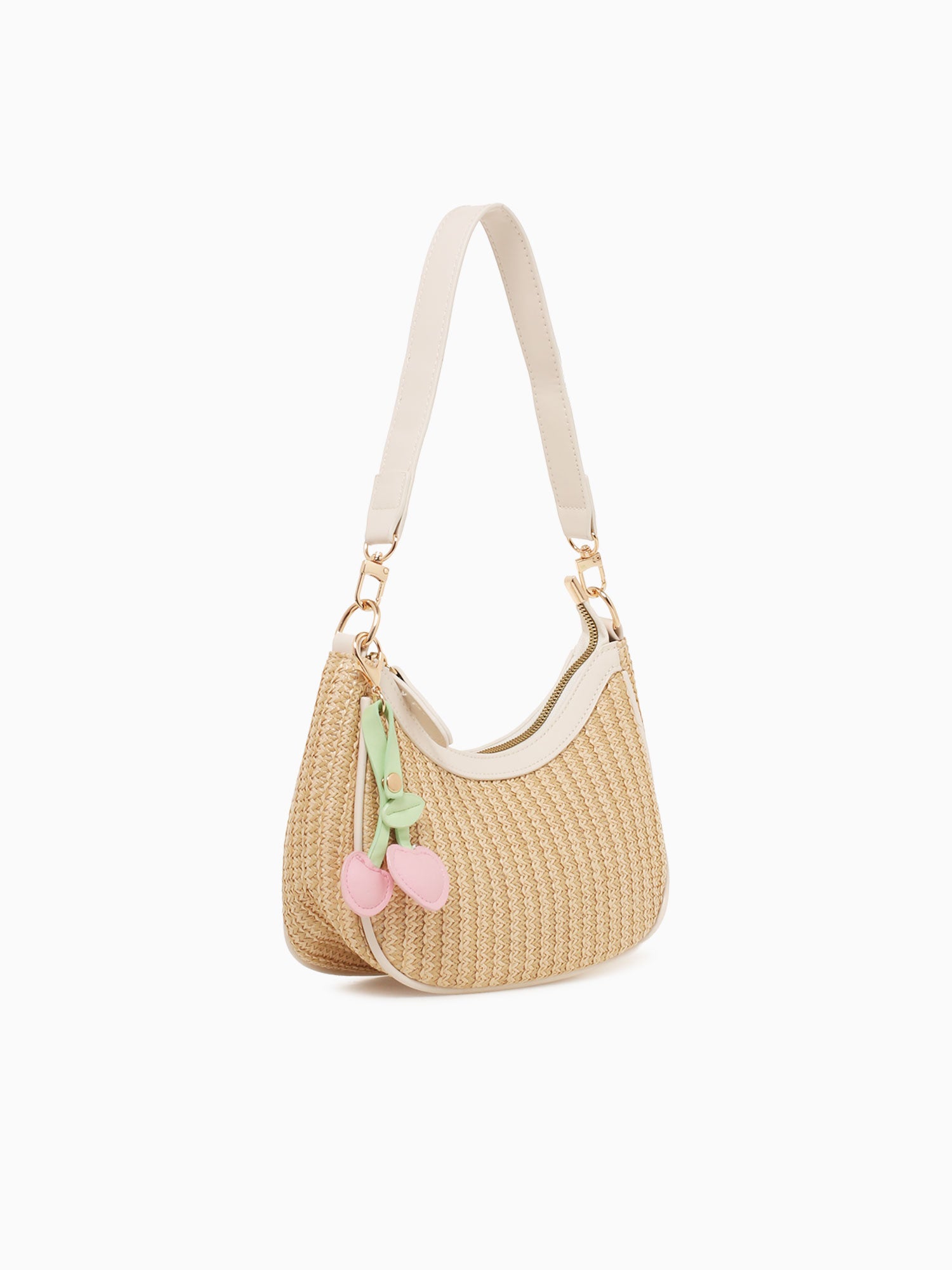 Cherry Shoulder Bag Pink Beige Beige