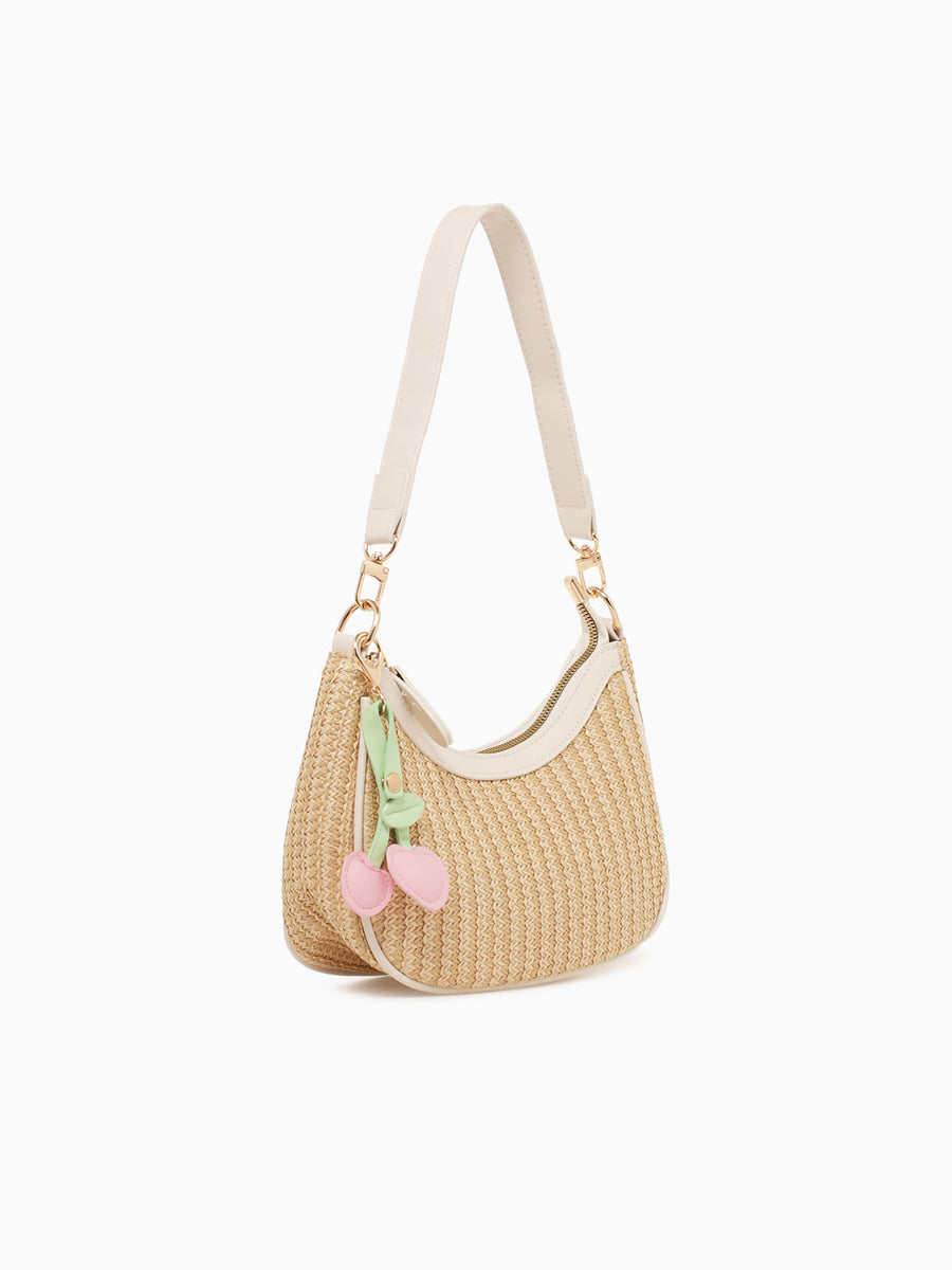 Cherry Shoulder Bag Pink Beige Beige