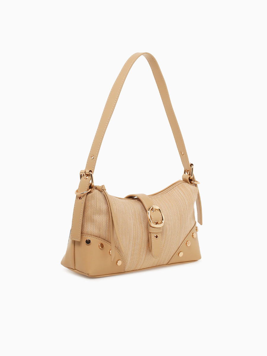 Belt Shoulder Bag Beige Beige